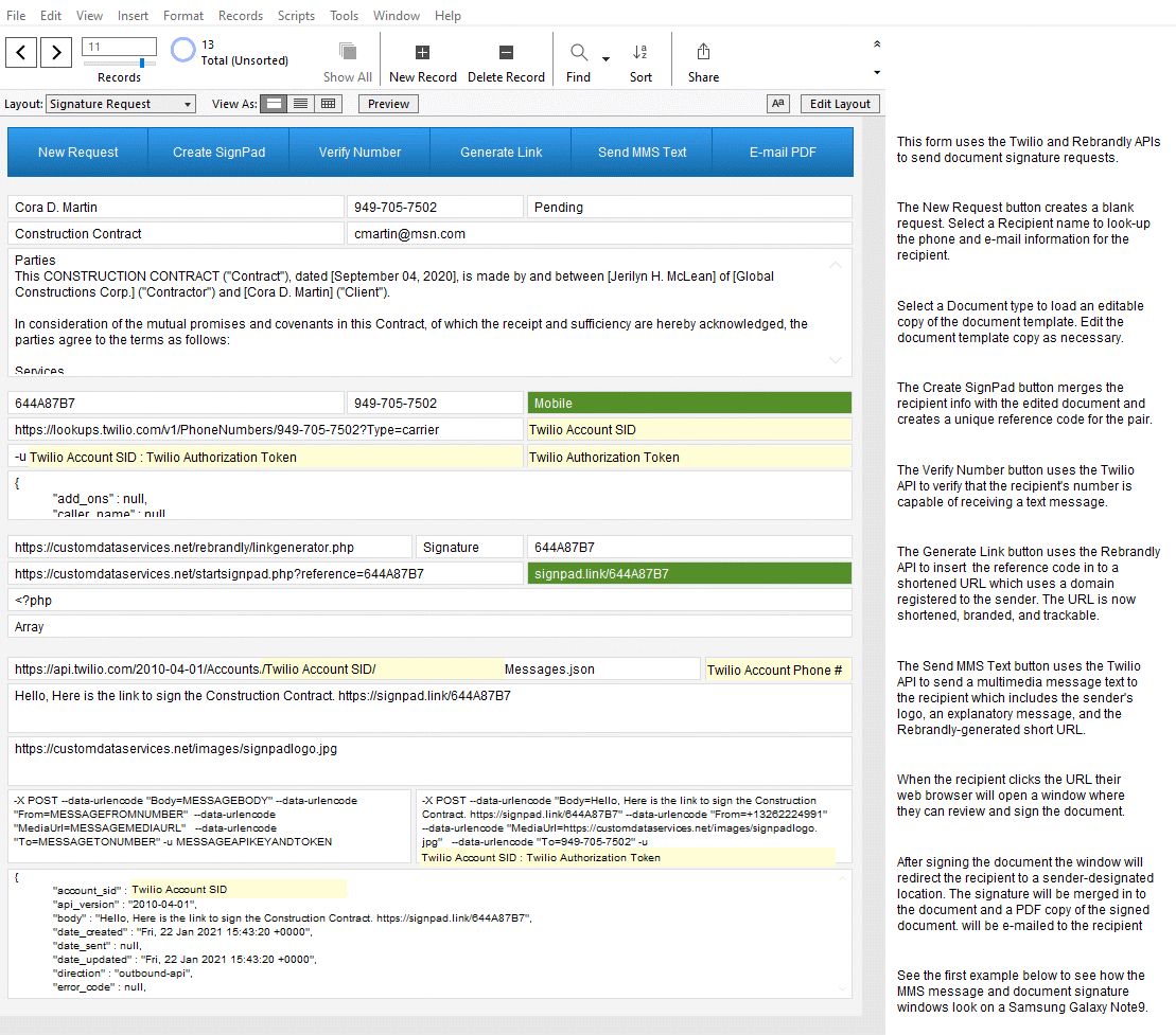 FileMaker MMS Databases